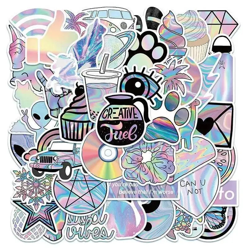 50pcs Vsco Girl Stickers for Luggage, Scrapbook, Notebook, Diary, Card Decoration (Online Order Only)