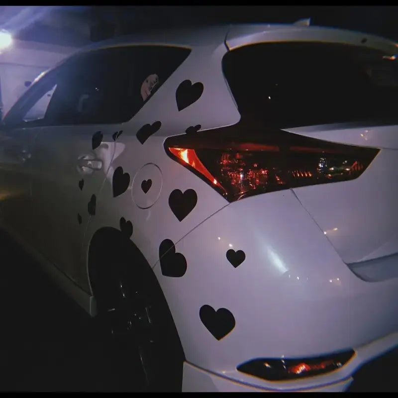 30pcs Cute Love Shape Car Stickers Set Creative Car Body Decor Sticker Size Combination Car Vinyl Decal (Online Order Only)