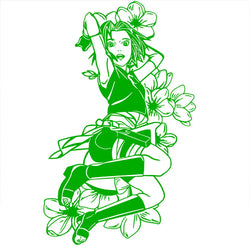 Anime Large Pattern Car Sticker Japanese Anime Cherry Blossom Decoration Window Side Auto Parts Girl Vinyl Decals (ONLINE ORDER ONLY)