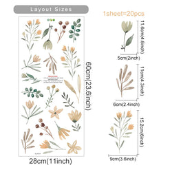 Boho Floral Wall Stickers for Kids Rooms and Living Room Decor (Online Order Only)
