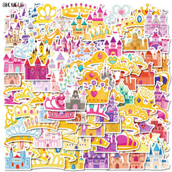 Cartoon Fairy Tale Castle Stickers 10/50/100PCS - Kawaii DIY Kids Gift for Laptop, Luggage, Skateboard (Online Order Only)