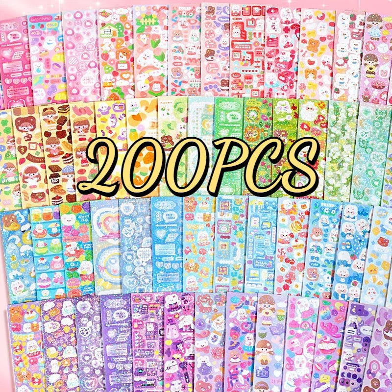 Kawaii Stickers Cartoon Collage DIY Scrapbooking Journals Stationery Supplies (Online Order Only)