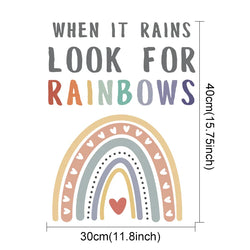Watercolor Rainbow Wall Stickers for Kids Rooms - Removable PVC Decals (Online Order Only)