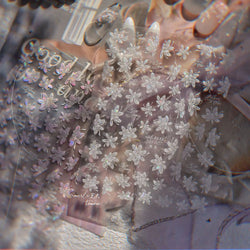 White Pink Flower Dreamy Romantic Petal Jelly Shiny Peach Blossom Polarized Light Delicate Nail Art Stickers 5D Manicure Decals (ONLINE ORDER ONLY)