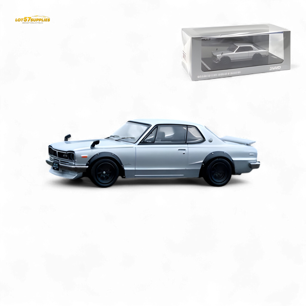 Inno64 Nissan Skyline 2000GT-R (KPGC10) in Silver 1:64 (ONLINE ORDER ONLY)