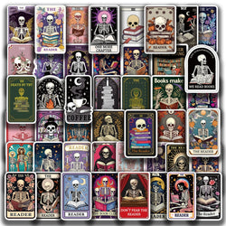 50PCS Creative The Reader Dusty Tarot Card Stickers Phone Cases Laptop DIY Personalized Waterproof Stickers Decorative (ONLINE ORDER ONLY)