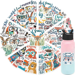 50PCS Cute Cartoon Animal Interjections Stickers DIY Phone Guitar Laptop Notebook Suitcase Cup Waterproof Sticker Kids Toy (ONLINE ORDER ONLY)