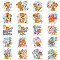 10/20/39PCS Cute Little Bear Letter Cartoon Sticker Packs (ONLINE ORDER ONLY)
