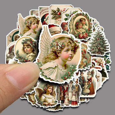 36pcs/bag New Year and Christmas series stickers and scrapbooks DIY Happy Project collage decoration (ONLINE ORDER ONLY)