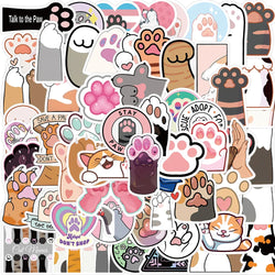 61PCS Cute Cat Paw PVC Sticker Aesthetic Children Decoration For Scrapbooking Korean Stationery School Supplies for Kids Toys (Online Order Only)