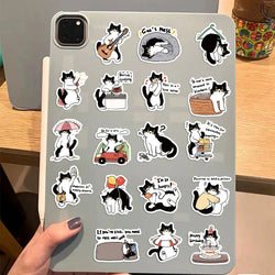 50PCS Cute Cow Cat Stickers Vinyl Waterproof Funny Cats Decals for Water Bottle Laptop Skateboard Scrapbook Luggage Kids Toys (ONLINE ORDER ONLY)