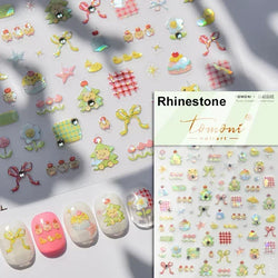 Cute Mango Dog Puppy Bear Bichon Blueberries Strawberry Cake Fruit Juice Desserts Corgi Adhesive Nail Art Sticker Manicure Decal (Online Order Only)