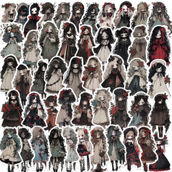 Gothic Girl Vampire Stickers Waterproof Decals for Laptop, Guitar, Bike, Skateboard - 10/30/50PCS (ONLINE ORDER ONLY)