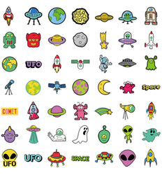 10/50Pcs Cartoon Alien Graffiti For Suitcase Guitar Diary Computer Skateboard Toy Decoration Decoration Decals Sticker (ONLINE ORDER ONLY)