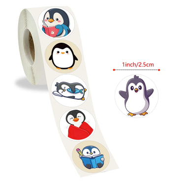 100-500pcs Cartoon Penguin Stickers For Kid Funny Decal Toy Gift DIY Decoration Label Cute Animal Label Stationery Sticker (Online Order Only)