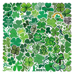St Patrick's Day Cartoon Stickers: Clover Decals for Laptop, Phone, Guitar, Fridge (10/30/50/110PCS) (Online Order Only)