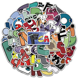 10/30/50PCS Cute Cartoon Anime Alphabet Lore Stickers For Laptop Helmet Luggage Phone Skateboard PVC Waterproof Graffiti Decals (ONLINE ORDER ONLY)