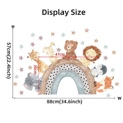 Watercolor Cartoon Animals Wall Stickers (ONLINE ORDER ONLY)