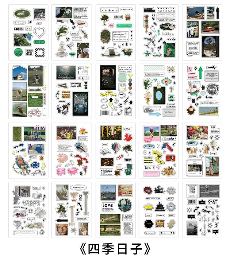 20 Sheets Future Expectation Series Stickers Book Scrapbooking Journal Creative Stationery DIY Decorative Stickers Aesthetic (ONLINE ORDER ONLY)