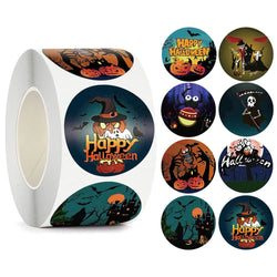 100-500PCS Halloween Pumpkin Bat Sealing Sticker Happy Halloween Sticker For Kids Party Baking Accessories Tools DIY (ONLINE ORDER ONLY)