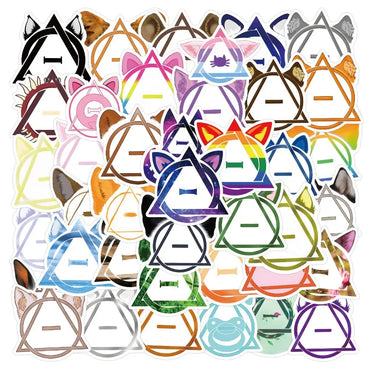 10/50pcs Therian Symbol stikcers Fox Therian graffiti Stickers for DIY Luggage Laptop Skateboard Motorcycle Bicycle Stickers (Online Order Only)