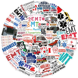 Emergency Medical Technician Stickers 10/30/50Pcs for Suitcase, Skateboard, Laptop, Luggage, Phone, DIY Decal (ONLINE ORDER ONLY)