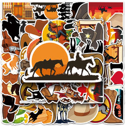 10/30/50pcs Anime Western Cowboy Cool Stickers Decals Motorcycle Luggage Laptop Phone Skateboard Car Fridge Waterproof Sticker (ONLINE ORDER ONLY)