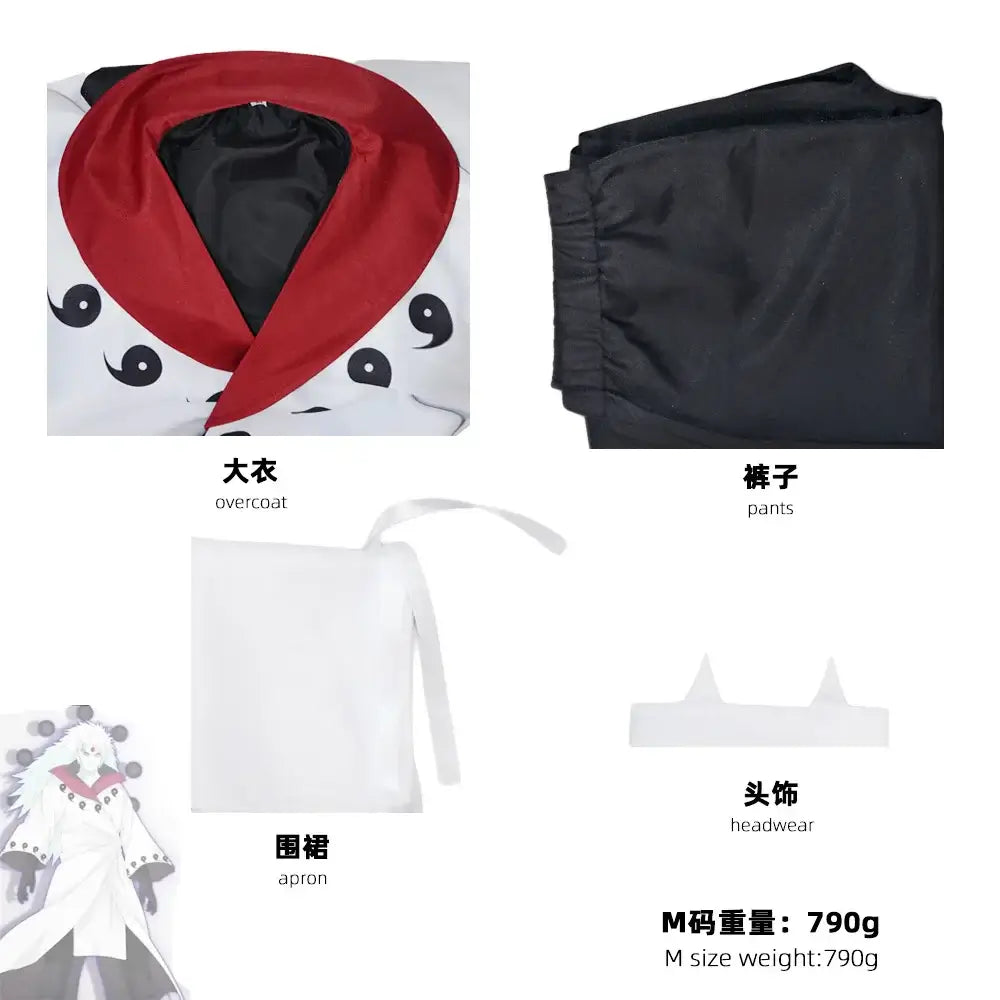 Uchiha Madara White Cosplay Costume Set | Halloween