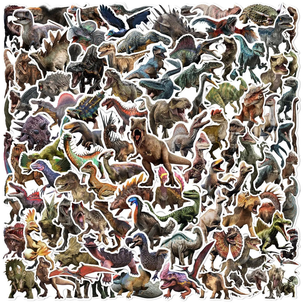 10/50/100pcs Cool Jurassic Park Movie Stickers Anime Dinosaur Decals Skateboard Phone Laptop Luggage Waterproof Sticker Kid Toy (ONLINE ORDER ONLY)