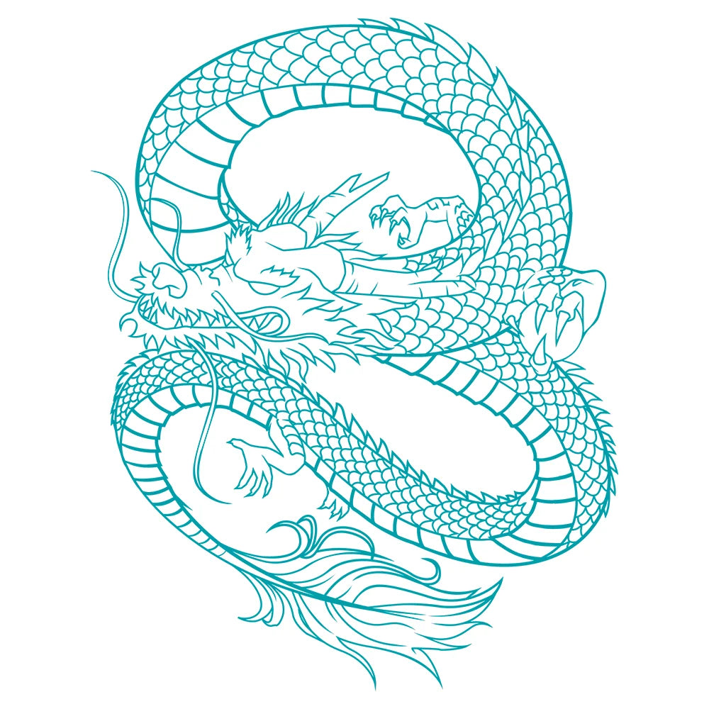 Anime Detachment Car Sticker Dragon Body Big Picture Decoration Body Movement Style Die Cutting Waterproof PVC Vinyl Decals (ONLINE ORDER ONLY)