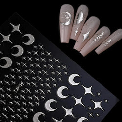 4pcs Elegant Metallic Butterfly Nail Art Stickers Holographic Silvery Chrome Effect Butterfly Sliders for Nails Manicure Decors* (ONLINE ORDER ONLY)