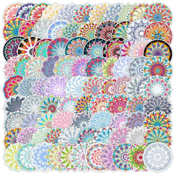 Cartoon Mandala Aesthetic Waterproof Stickers for Laptop, Motorcycle, Phone, Car - 10/30/50/100pcs (ONLINE ORDER ONLY)