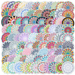 Cartoon Mandala Aesthetic Waterproof Stickers for Laptop, Motorcycle, Phone, Car - 10/30/50/100pcs (ONLINE ORDER ONLY)