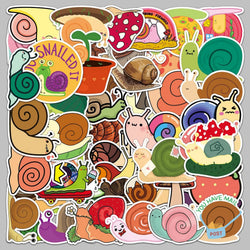 50Pcs Cute Snail Cartoon Stickers for Helmet, Wall, DIY Decoration (ONLINE ORDER ONLY)