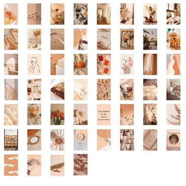 10/30/52PCS Gentle Beige Colorful PVC Sticky Sticker Aesthetic DIY Stationery Decoration Scrapbooking School Supplies for Kids (ONLINE ORDER ONLY)