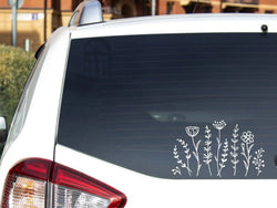 Wildflower Car Stickers Decoration Bumper laptop Sticker Rear Window Fashion Stickers Plant Lover Creative Sport PVC Vinyl Decal (ONLINE ORDER ONLY)