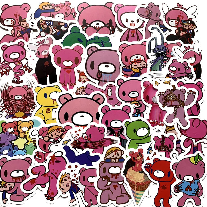 10/30/50PCS Cute Angry Bears Stickers For Laptop Phone Luggage Skateboard  Motorcycle Bike Cartoon Decal Kids DIY Waterproof Toy (Online Order Only)