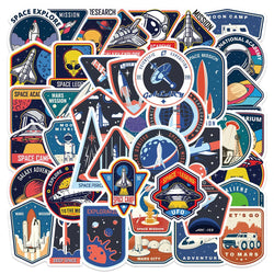 Astronaut Space Shuttle Alien Stickers Waterproof Decals for Fridge Phone Guitar Motorcycle Luggage (Online Order Only)
