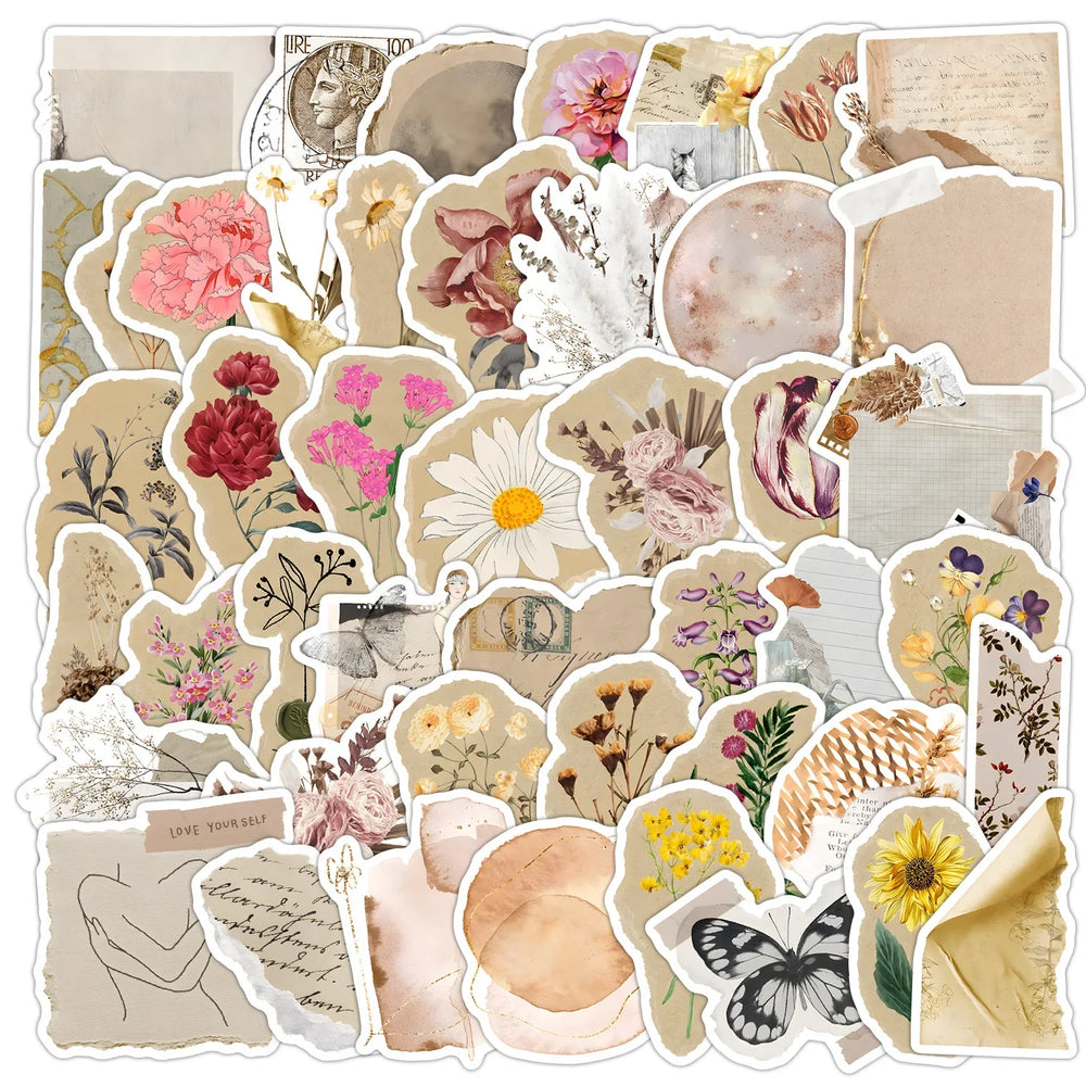 50Pcs Retro Graffiti Stickers for Helmet, Wall, Desktop Decoration (ONLINE ORDER ONLY)
