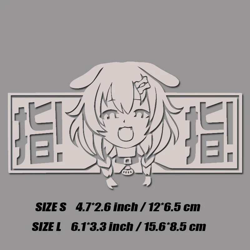Korone Inugami decal,JAPANESE JDM style decal,anime decal,high quality sticker for cars windows !For a Unique look! (ONLINE ORDER ONLY)