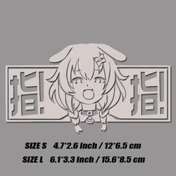Korone Inugami decal,JAPANESE JDM style decal,anime decal,high quality sticker for cars windows !For a Unique look! (ONLINE ORDER ONLY)