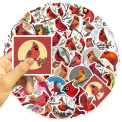 10/30/50PCS Red Little Bird Cartoon Stickers Funny Cartoon Decoration Animal Graffiti Toy Luggage Laptop Phone Guitar Bike Decal (ONLINE ORDER ONLY)