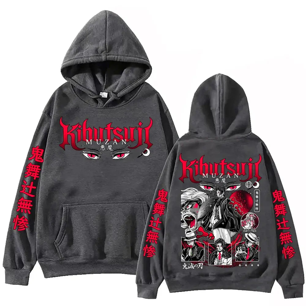 Muzan Kibutsuji Hoodie Demon Slayer Harajuku Pullover (ONLINE ORDER ONLY)