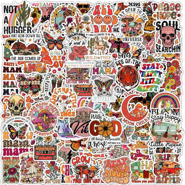 10/30/50/100PCS Vintage Cartoon Hippies Graffiti Stickers For Notebook Phone Skateboard Fridge Laptop Bike Decals Gift Kids Toy (ONLINE ORDER ONLY)