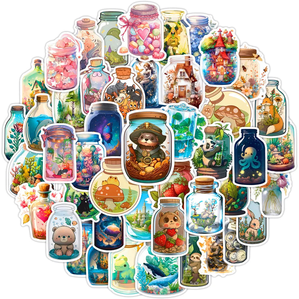 Cartoon Stickers Pack: Aesthetic Luggage, Skateboard, DIY Graffiti Decals (Online Order Only)