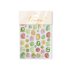 Colorful Fruit Lemon Grapefruit Kiwifruit Candy Popsicle Rabbit Cherry Apple Paw Jelly Adhesive Nail Art Sticker Manicure Decals (ONLINE ORDER ONLY)