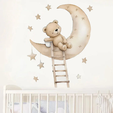 Cartoon Animal Lion Elephant Balloon Wall Stickers Kids Room Decor (ONLINE ORDER ONLY)