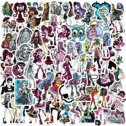 70Pcs Monster High Graffiti Stickers for Skateboard, Bicycle, Guitar, Laptop, Kids, Waterproof (ONLINE ORDER ONLY)