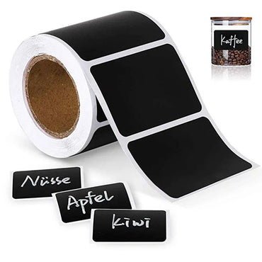 120-300pcs/roll Blackboard Spice Sticker Reusable Jam Labels Kitchen Stickers Organizer Wall Sticker Home Decor Chalkboard Label (ONLINE ORDER ONLY)