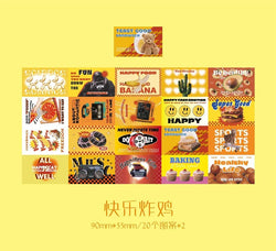 40/60Pcs/box Retro Girls House Series Sticker Hand Account DIY Album Decoration Scrapbooking Stickers Kawaii Korean Stationery (ONLINE ORDER ONLY)